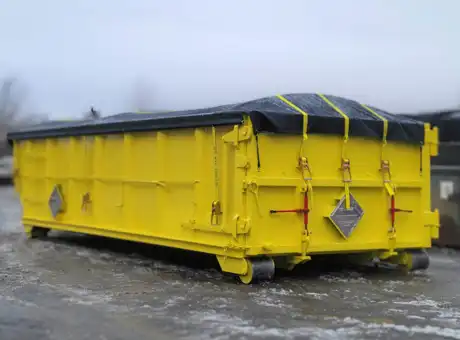 Benne scellée à louer, 20 verges pour matériaux contaminés